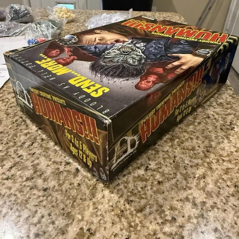 Send More Humans!!! Bloody As Hell Board Card Game Twilight Creations Open Box